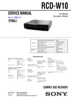 Sony RCD-W10 - Service Manual-1